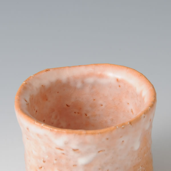 BENIHAGI GUINOMI (Light Pink Sake Cup E) Hagi ware