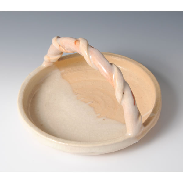 TETSUKI KASHIKI (Dish for Sweets with a Bridging Handle A) Hagi ware