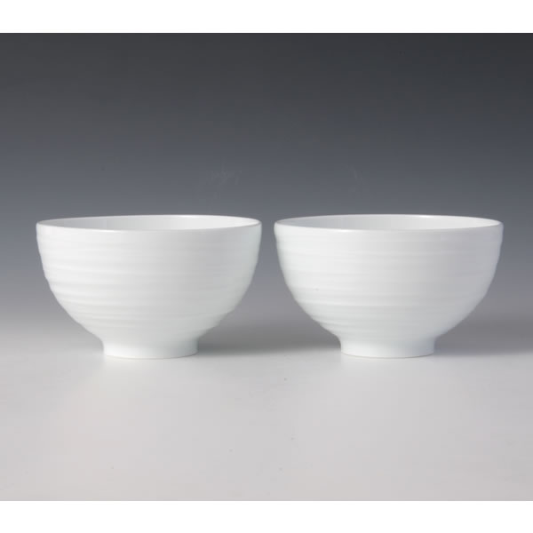 HAKUJI SENMONWAN (White Porcelain Bowl with Line design) Arita ware