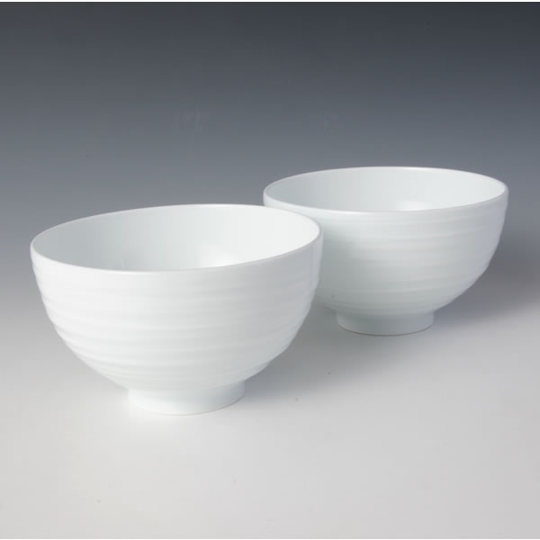 HAKUJI SENMONWAN (White Porcelain Bowl with Line design) Arita ware