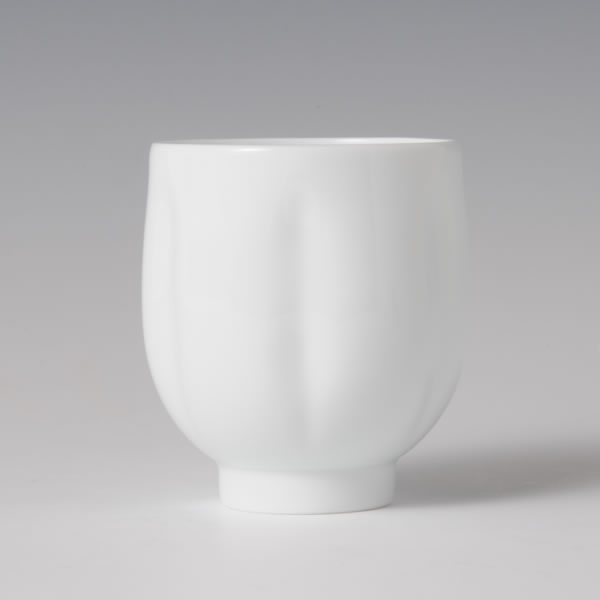 HAKUJI ROPPOSHI YUNOMI (White Porcelain Teacup with Six-direction push) Arita ware