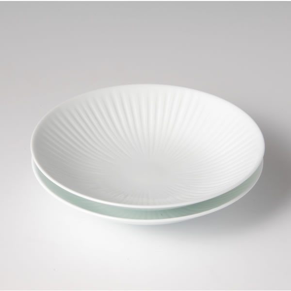 HAKUJI SENBORI TAYOBACHI (White Poreclain Bowl with Line englaving) Arita ware
