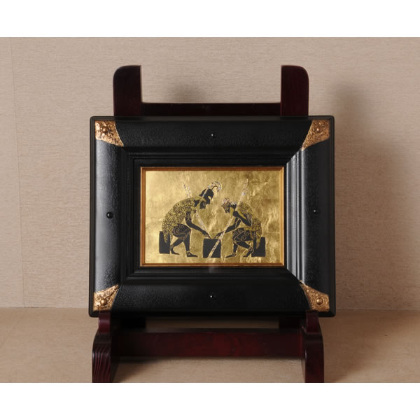 HAKUSANSAI GIRISHASHINWA TOGAKU (Porcelain Painting Frame with Greek Mythology Colored Foils A)