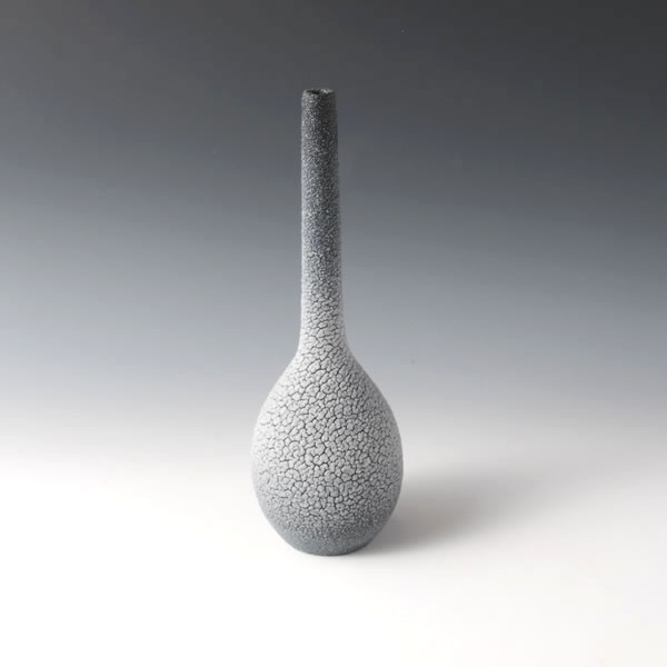 AIIROSHINO ICHIRINSASHI (Dark Blue Shino Single Flower Vase) Mino ware