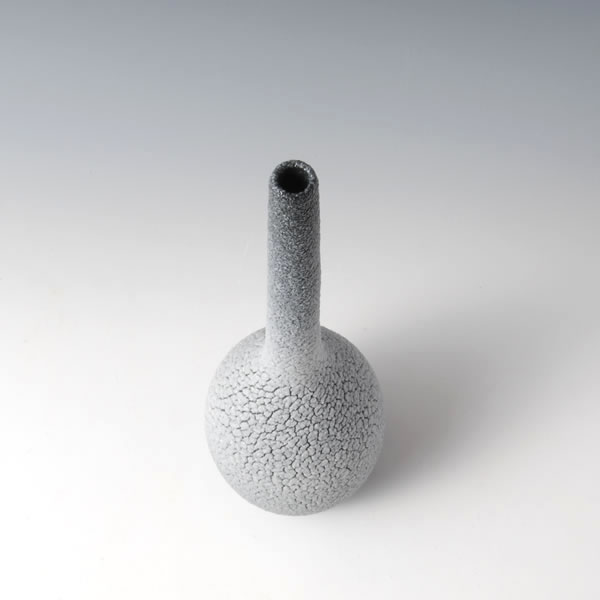 AIIROSHINO ICHIRINSASHI (Indigo Shino Single Flower Vase) Mino ware