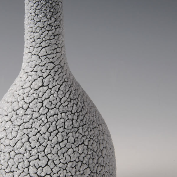 AIIROSHINO ICHIRINSASHI (Dark Blue Shino Single Flower Vase) Mino ware