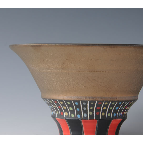 RGB BOWL (Bowl with Red Gold & Black decoration A) Mino ware