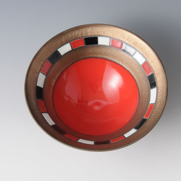 RGB BOWL (Bowl with Red Gold & Black decoration B) Mino ware