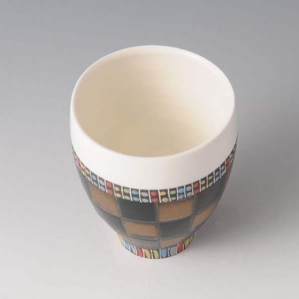 RGB CUP (Cup with Red Gold & Black decoration A) Mino ware