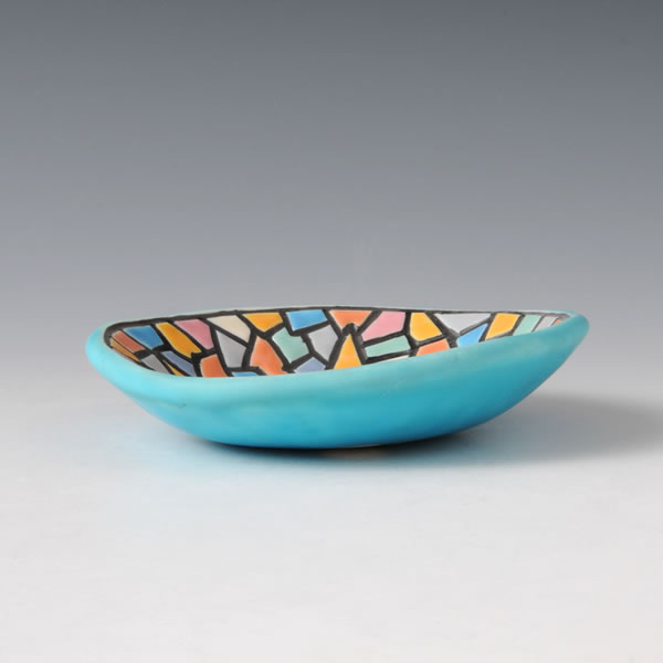 BLUE AND POP PLATE C Mino ware