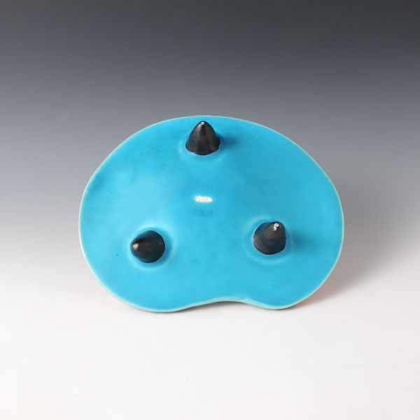 BLUE AND POP PLATE B Mino ware