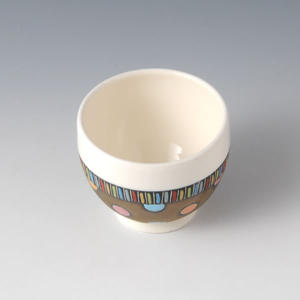 RGB CHAWAN (Bowl with Red Gold & Black decoration D) Mino ware