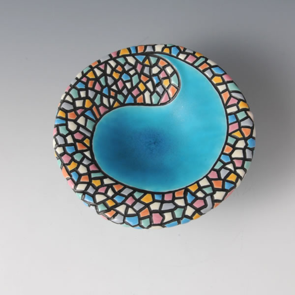 BLUE AND POP COMPOTE A Mino ware