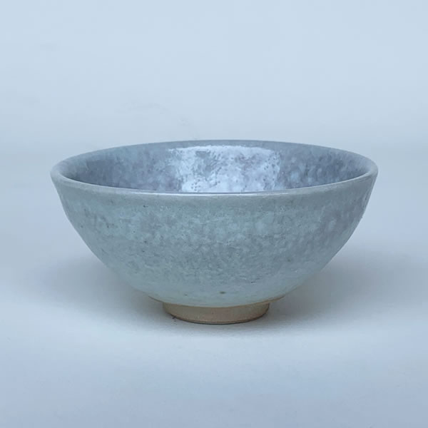 KOHANYU SAKAZUKI (Sake Cup with Spotted Grapevine Branch-ashes glaze A) Kyoto ware