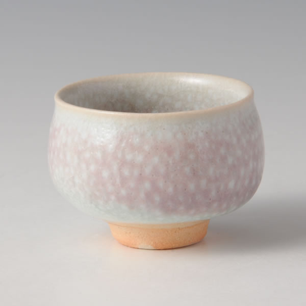 KOHANYU GUINOMI (Sake Cup with Spotted Grapevine Branch-ash glaze G) Kyoto ware