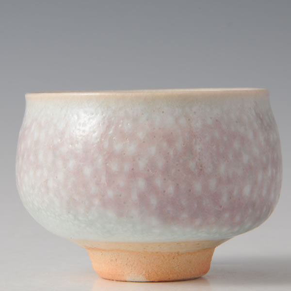 KOHANYU GUINOMI (Sake Cup with Spotted Grapevine Branch-ash glaze G) Kyoto ware