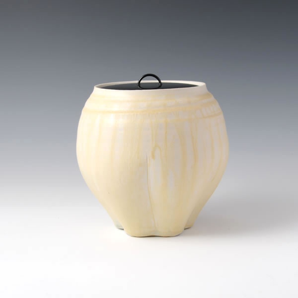 YOKOYU MIZUSASHI (Fresh-water Jar with Sunflower ash glaze) Kyoto ware