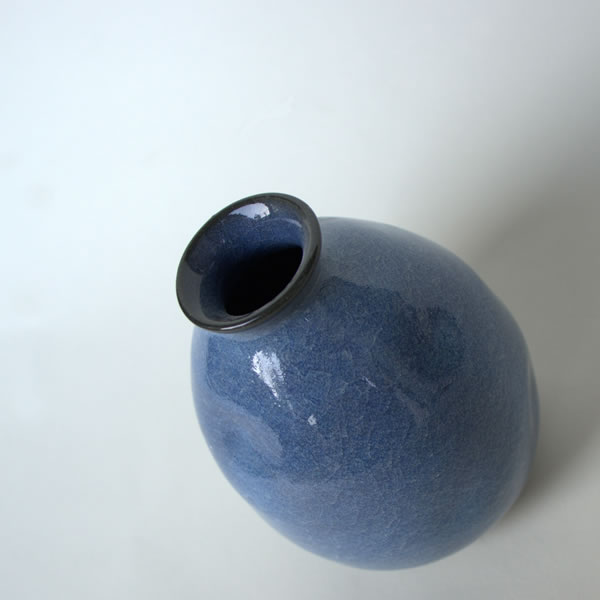 SOTENYU TOKKURI (Sake Bottle with Loquat-ash glaze C) Kyoto ware