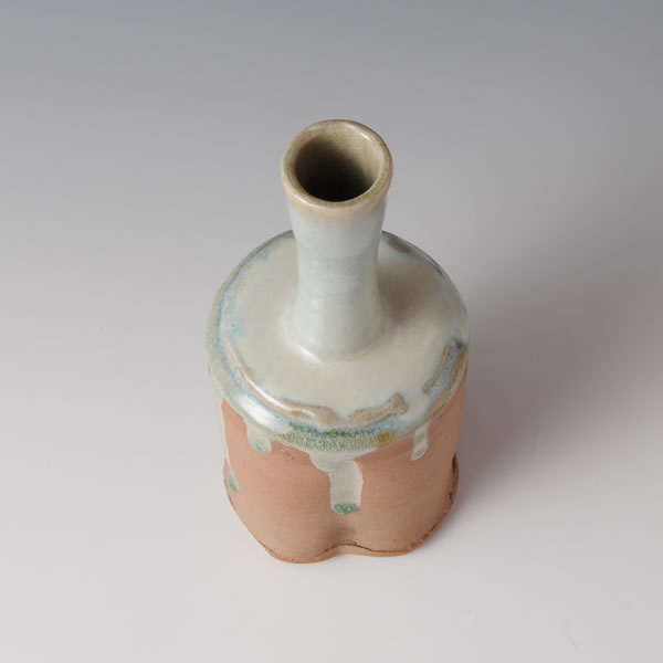 HAIYU HANAIKE (Flower Vase with Ash glaze C) Kyoto ware