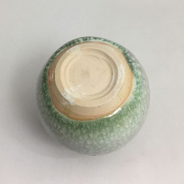 KOHANYU TOKKURI (Sake Bottle with Spotted Grapevine Branch-ash glaze B) Kyoto ware