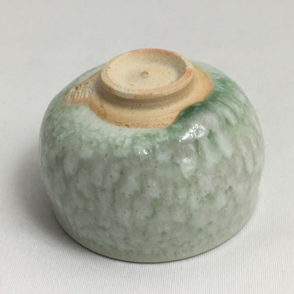 KOHANYU GUINOMI (Sake Cup with Spotted Grapevine Branch-ash glaze J) Kyoto ware