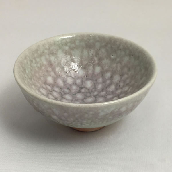 KOHANYU GUINOMI (Sake Cup with Spotted Grapevine Branch-ash glaze L) Kyoto ware