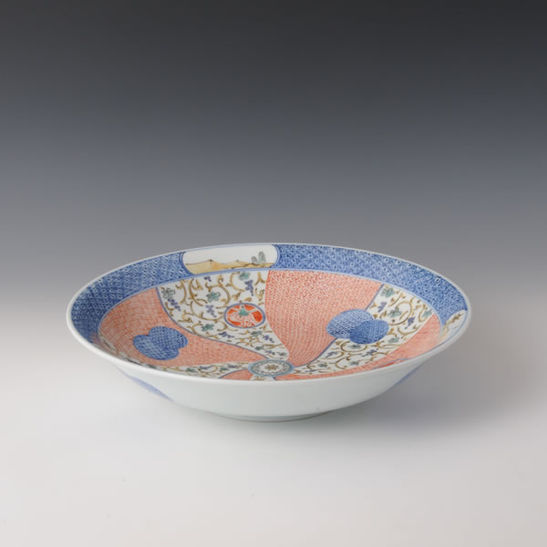 SOMENISHIKI SHONZUI RAKUDAMON HACHI (Bowl with Camel design in polychrome overglaze painting) Hizenyoshida ware