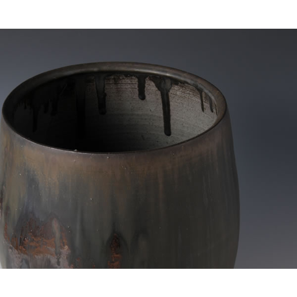 YOHEN TANKA TSUBO (Charcoal Jar with Kiln Effects B) Koishiwara ware
