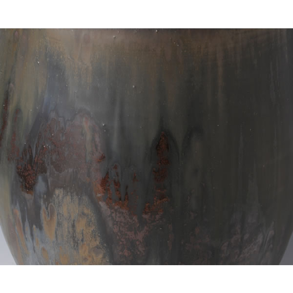 YOHEN TANKA TSUBO (Charcoal Jar with Kiln Effects B) Koishiwara ware
