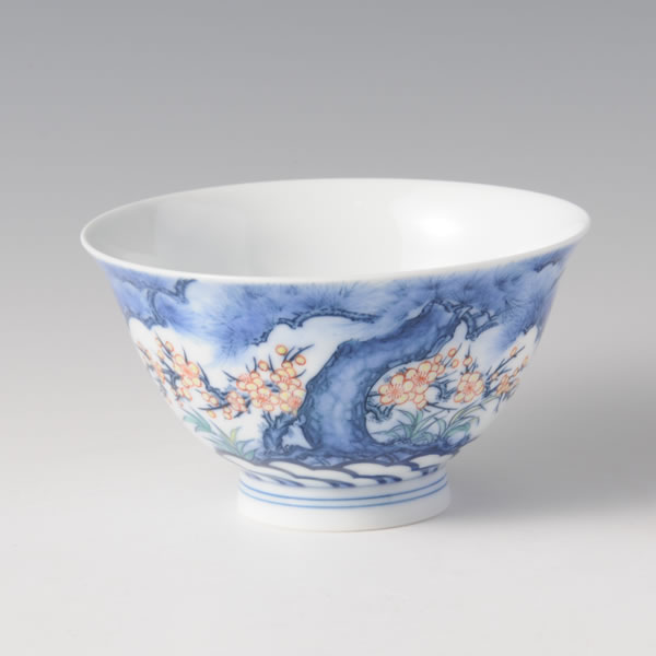 SHOCHIKUBAIMON CHAWAN (Tea Bowl with the Pine Bamboo & Plum design) Nabeshima ware