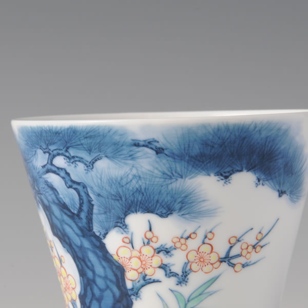 SHOCHIKUBAIMON SOBACHOKO (Cup with the Pine Bamboo & Plum design) Nabeshima ware