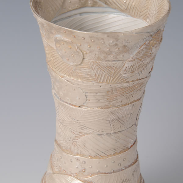TSUGUKATACHI GINSAI BEERCUP (Form to Pour Cup with Silver decoration B) Hizenyoshida ware