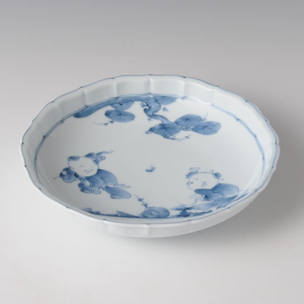 SOSAKUKARAKO KIKYOBUCHI NANASUNHACHI (Bowl by Creation Ancient Chinese Boys) Mikawachi ware