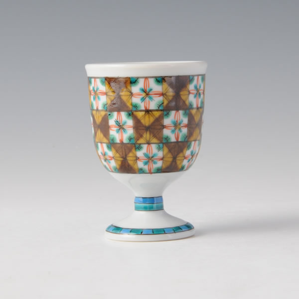 KOHAI HANAKOMON (Cup with a series of Petals pattern A) Kutani ware