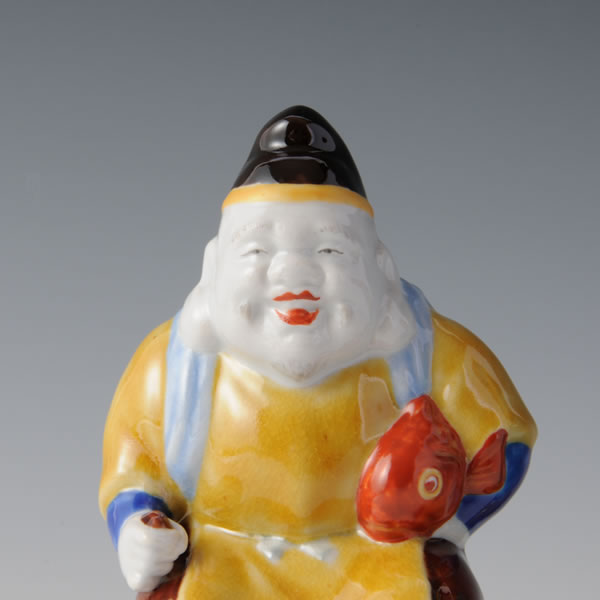 OKIMONO NIFUKUJIN (Two Gods of Fotune Figure) Kutani ware