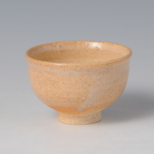KARATSU KOMOGAIIGATA GUINOMI (Komogai-shaped Sake Cup) Karatsu ware