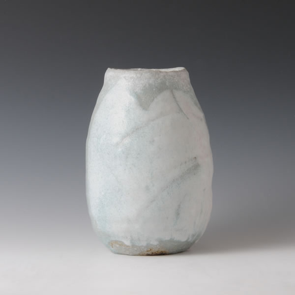 AOHAIYU TSUBO (Jar with Blue ash glaze C) Kyoto ware