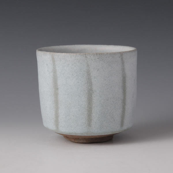 AO HAIYUSAI CHAWAN (Tea Bowl with Blue Ash glaze decoration A) Kyoto ware