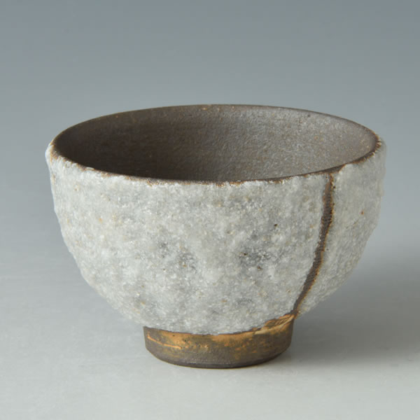 SEKISAI SHUHAI (Sake Cup with Decorated Stone Grains E) Kyoto ware