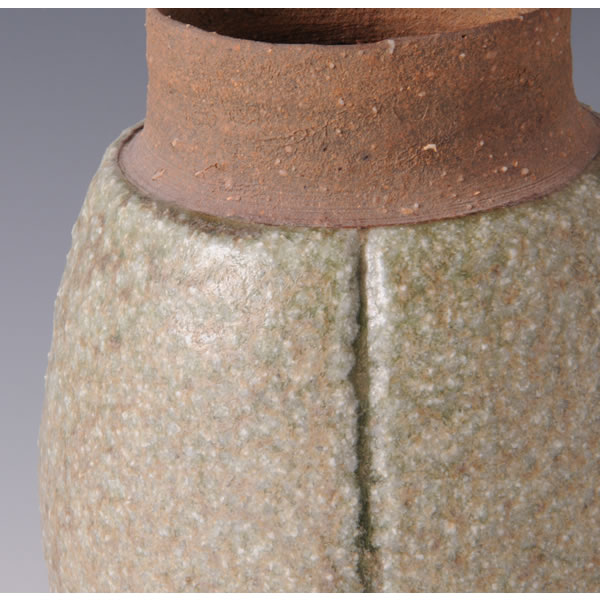 HAIYU URI KAKI (Flower Vase with ash glaze) Kyoto ware