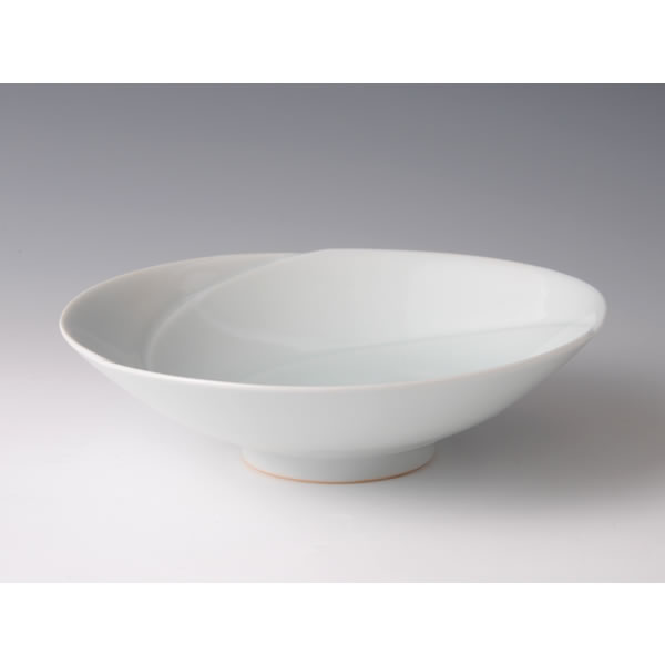 SEIHAKUJI HACHI SET (Five White Porcelain Bowls with Pale Blue glaze) Kyoto ware