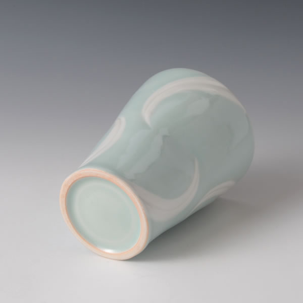 SEIHAKUJI FREECUP (White Porcelain Cup with Pale Blue glaze A) Kyoto ware